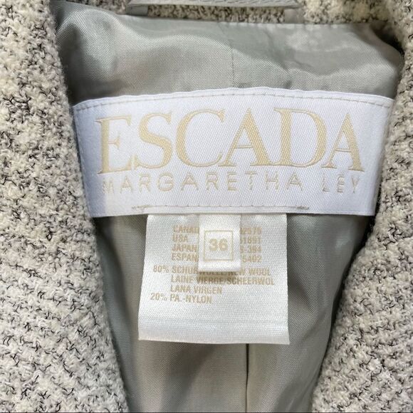 Escada Plaid Wool Blend Blazer - Picture 8 of 13